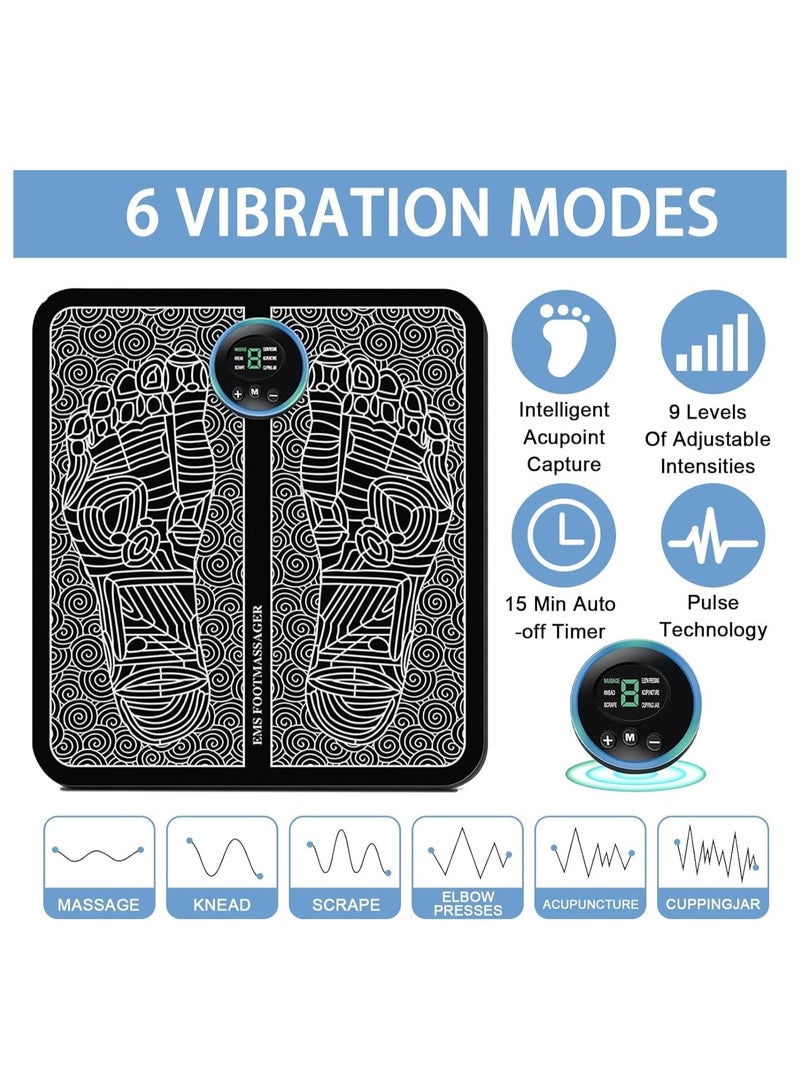 Ems Electric Foot Massagers Set with 1 Foot Massager and 1 Mini Neck Massager Pads Foot Massager Portable USB to Relieve Pain and Blood Circulation - Image 4