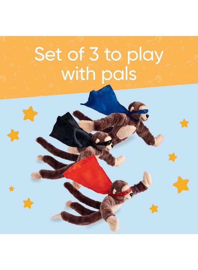Playmaker Toys Set of 3 Flying Flingshot Howler Monkeys Plush Toys with Sound, 11.5''H - Image 5