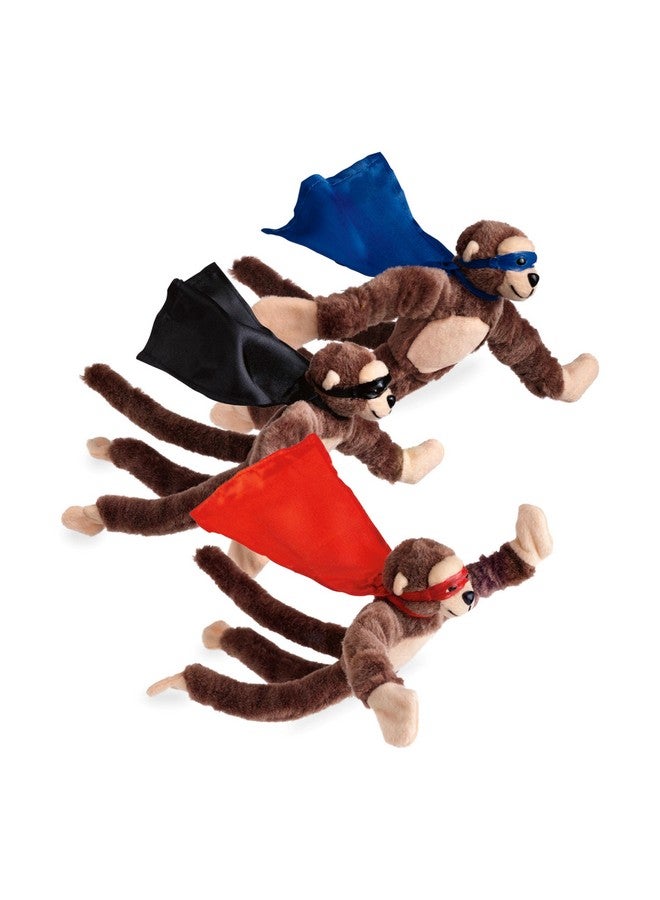 Playmaker Toys Set of 3 Flying Flingshot Howler Monkeys Plush Toys with Sound, 11.5''H - Image 1