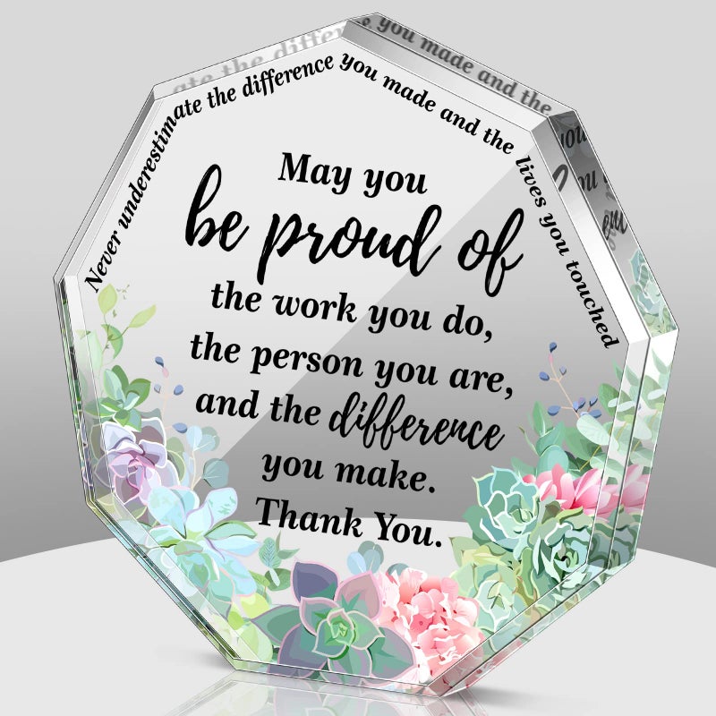 Yinder هدية شكر للنساء هدايا ملهمة هدايا زملاء العمل هدية مكتبية لزميل مغادر هدايا وداع لزملاء العمل هدايا تقدير للأصدقاء تذكار للمعلم نبتة عصارية خضراء