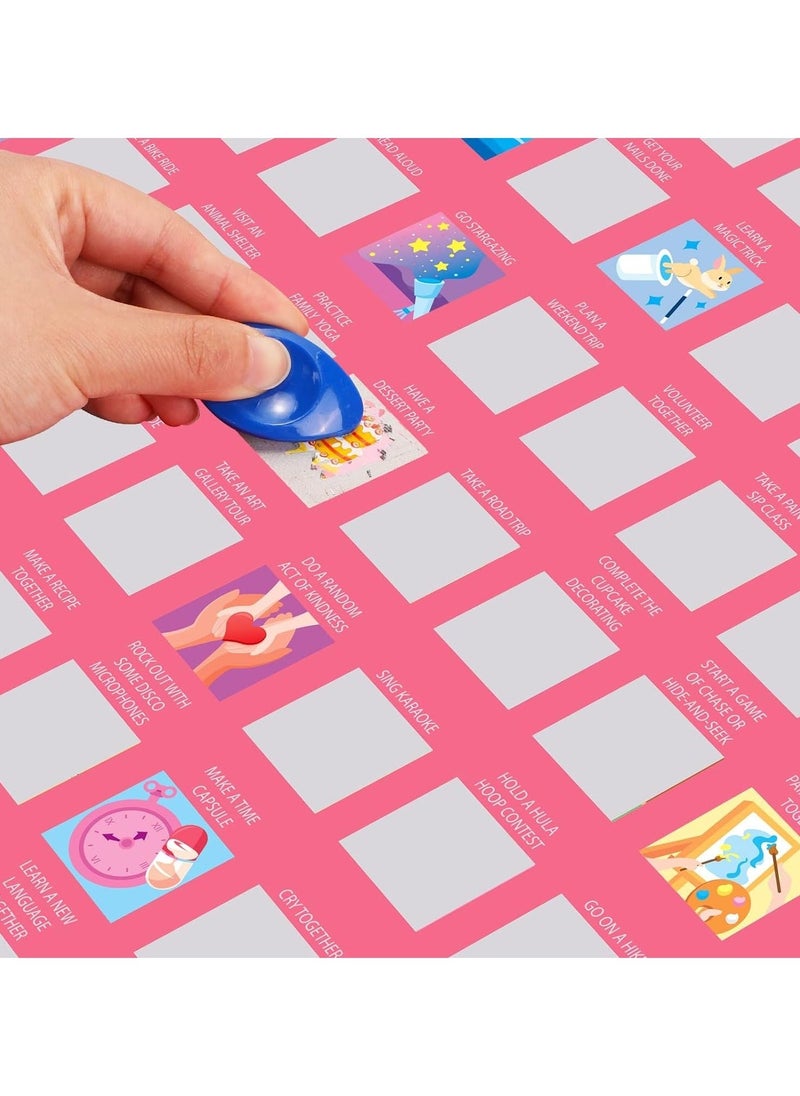 Generic - Mum Gift 100 Things To Do with Mum Scratch Off Activity Poster, Large To Do Bucket List 100 Dates Scratchable Poster for Mother's Day Birthday Gift, with Kraft Paper Box and Scraper - Image 1