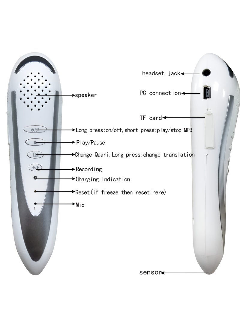 Generic - Muslim Prayer Read Pen-Rechargeable Quran Pen Reader Islamic Muslim Prayer Tool Set Reader Rechargeable Word-by-Word Function - Image 1