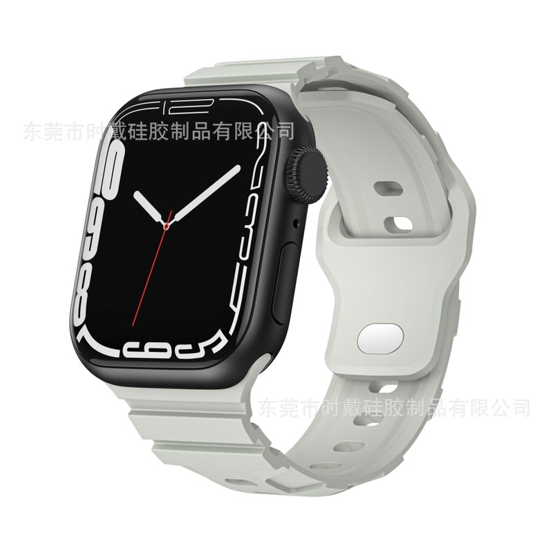 New Breathable Sweat-Proof Silicone Band for Apple Watch 1-8/Ultra Rock 38/40/41