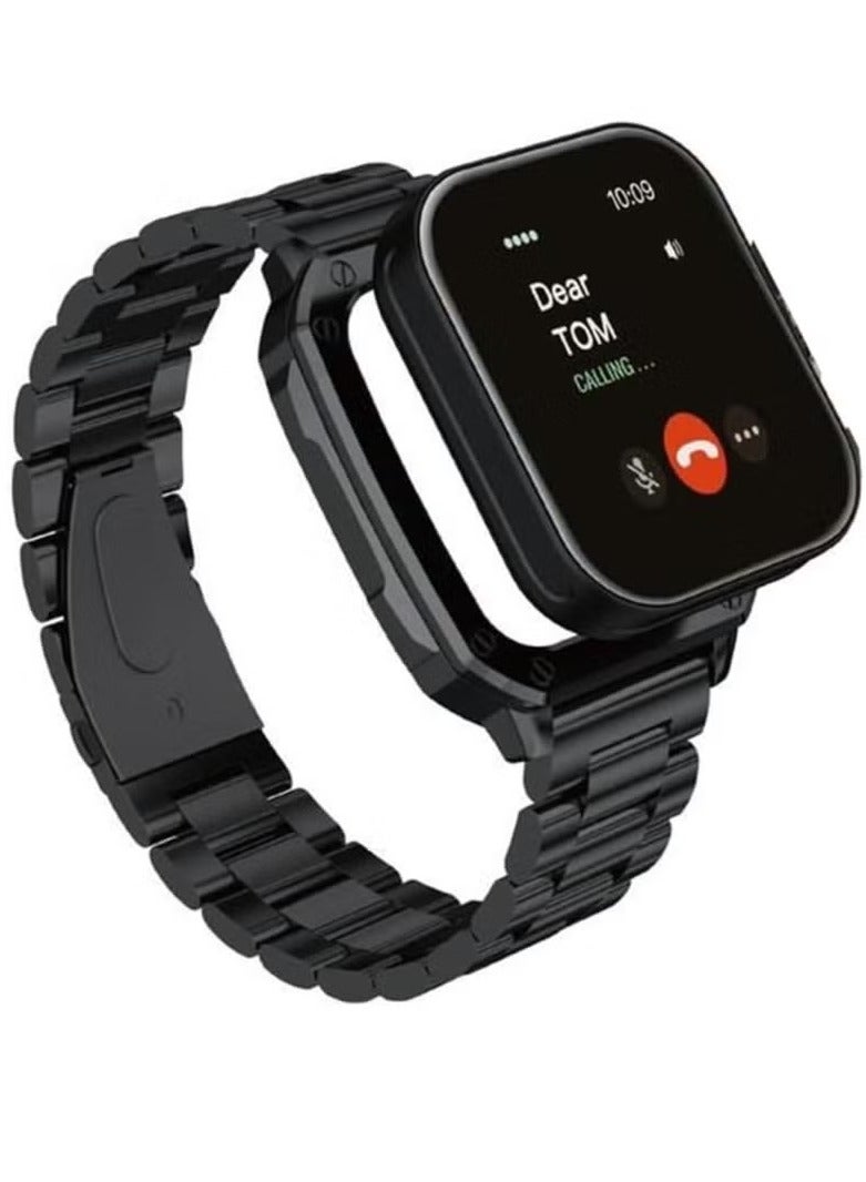 Haino Teko Germany S3 Max Smart Watch – Includes 2 Straps, Dial Case, and Wireless Charger for Men & Boys (Black) - Image 1