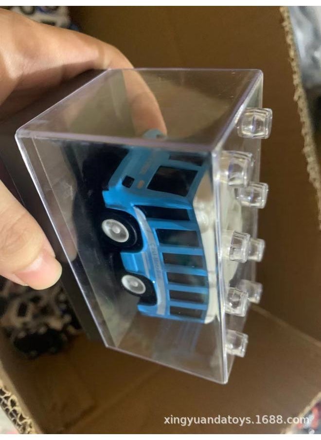 Children's Toy Car Alloy Pull-back Car Model Simulation Bus School Bus Car Key Ornaments Doll Machine Gifts Wholesale-Color:Crystal Building Block Box Single  - Image 1