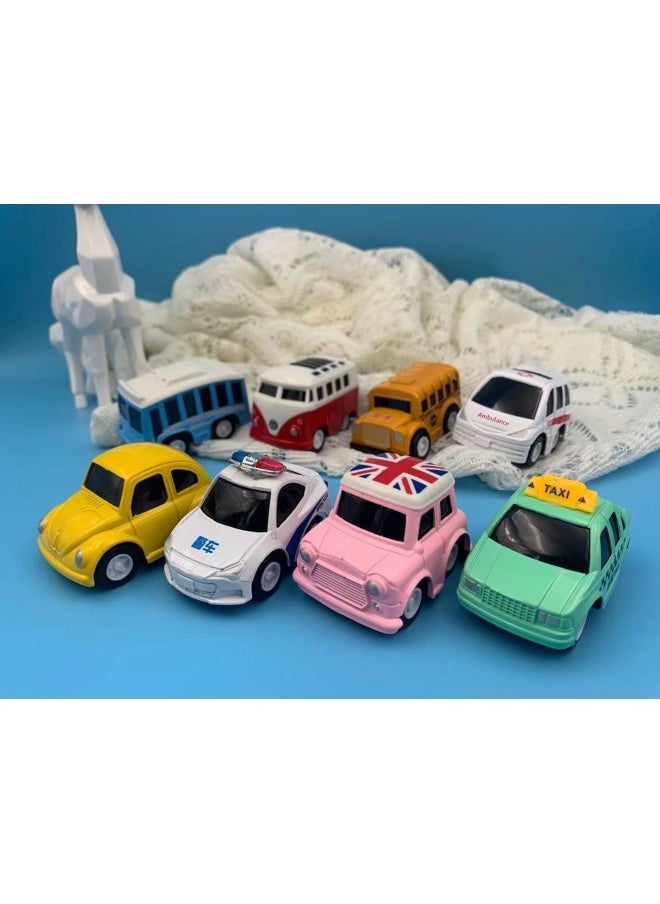 Children's Toy Car Alloy Pull-back Car Model Simulation Bus School Bus Car Key Ornaments Doll Machine Gifts Wholesale-Color:Crystal Building Block Box Single  - Image 3