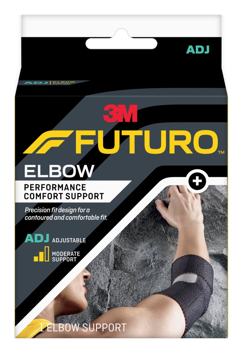 FUTURO Performance Comfort Elbow Support Moderate Support Design Offers Customizable Levels of Compression and Support Adjustable