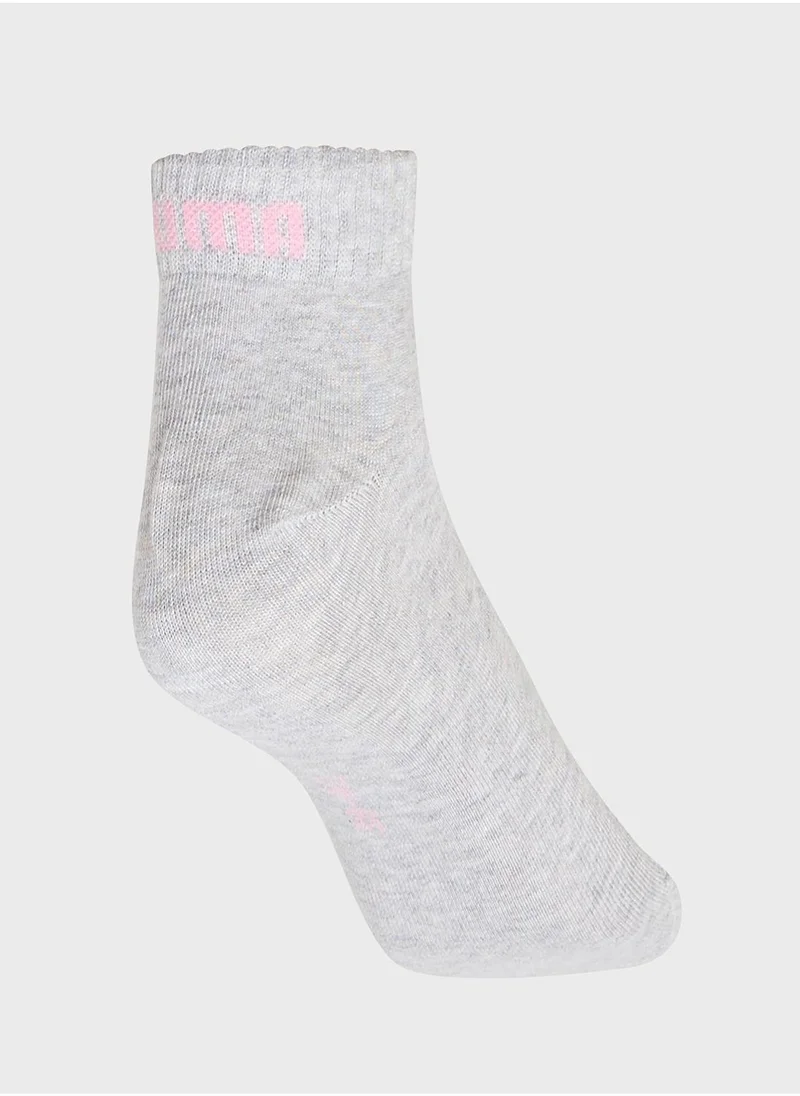 PUMA  3 Pack Quarter Plain Socks for Women | Best Price UAE