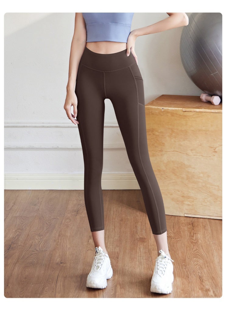 Seamless Yoga Pants Leggings Fashion Pocket Stretch Gym Running Wear Sportswear Track And Field Leggings  - Image 1