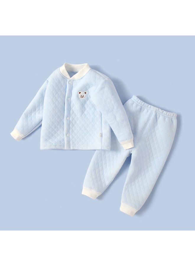 Baby Warm Suit Autumn And Winter Cotton Men's Baby's Autumn Clothing Female Baby's Underwear Spring And Autumn Thickened Cardigan Autumn Clothes Autumn Pants