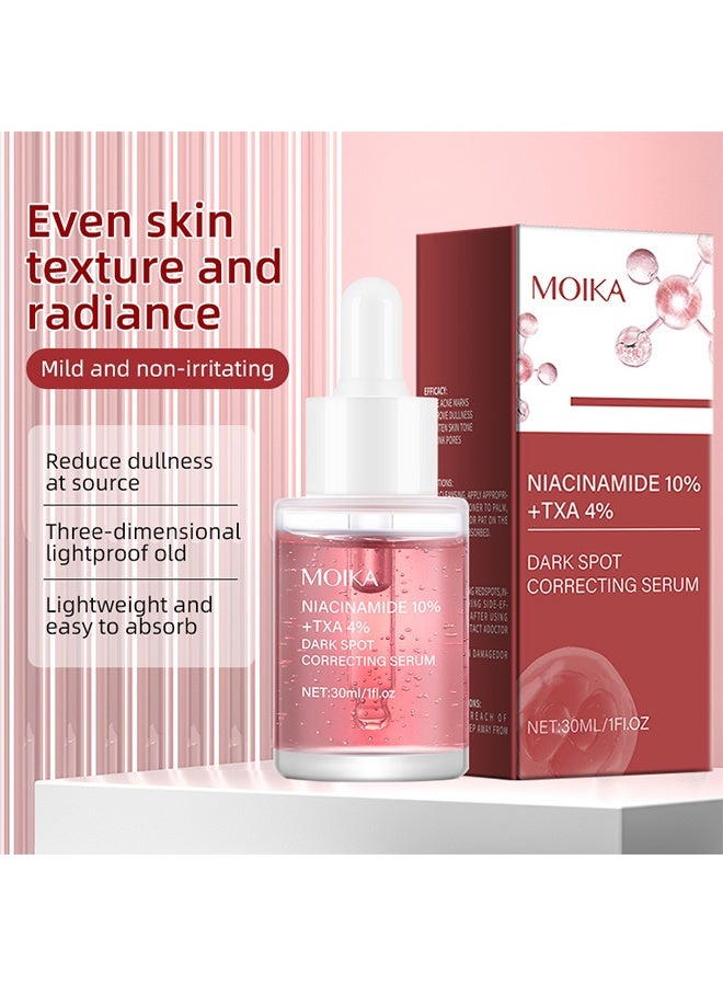 MOIKA Niacinamide 10% + TXA 4% Dark Spot Correcting Serum，Tranexamic Acid Serum,Hyaluronic Acid, Vitamin B12,Fragrance-Free 30ml - Image 3