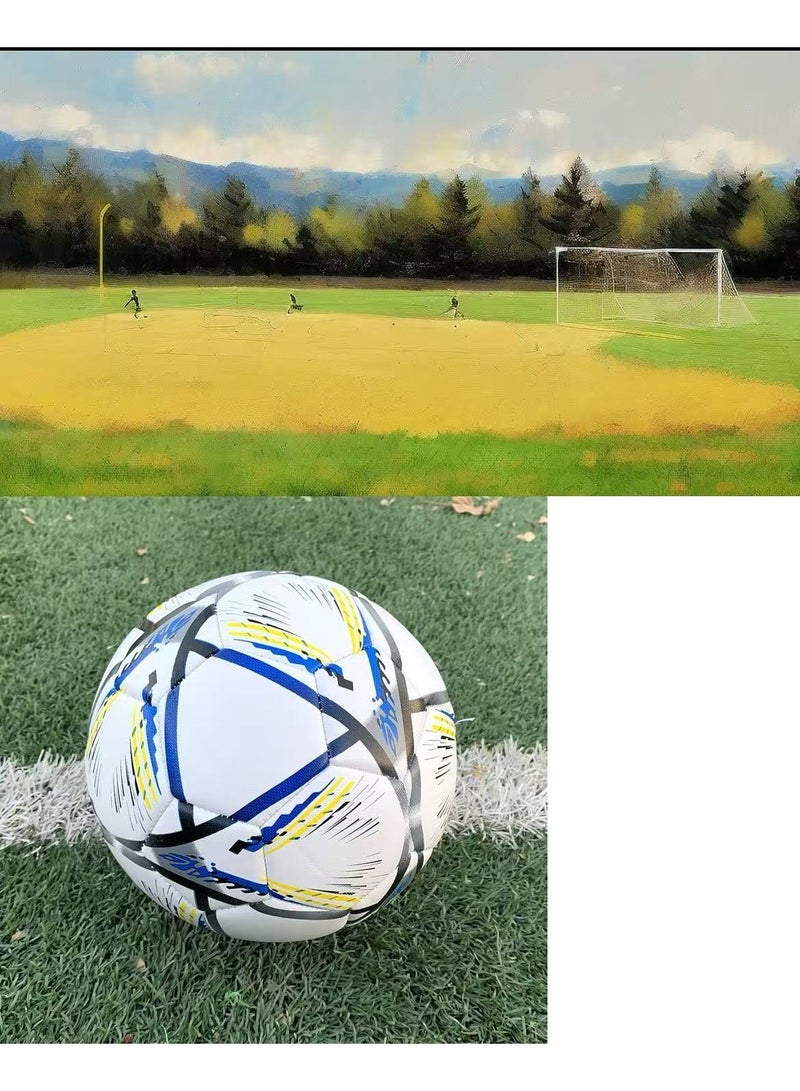 Unisex-Adult Training Football Soccer Ball Size 5 with Excellent Bounce, Shape Retention & Durable Design for Long-Lasting Play - Image 3