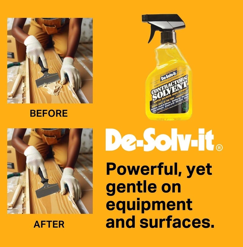 De-Solv-It Contractors Solvent Spray 22oz – Heavy Duty Adhesive Remover Glue Tar Grease Cleaner Multi Surface Spray for Tools Floors Paint Residue Removal Home & Professional Use - Image 3