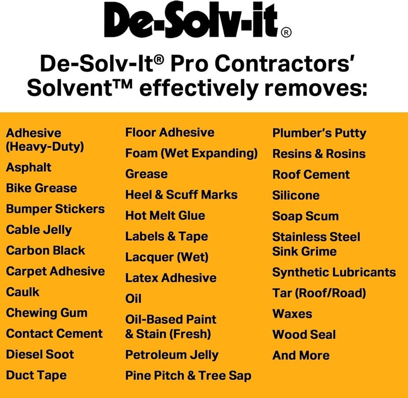 De-Solv-It Contractors Solvent Spray 22oz – Heavy Duty Adhesive Remover Glue Tar Grease Cleaner Multi Surface Spray for Tools Floors Paint Residue Removal Home & Professional Use - Image 5