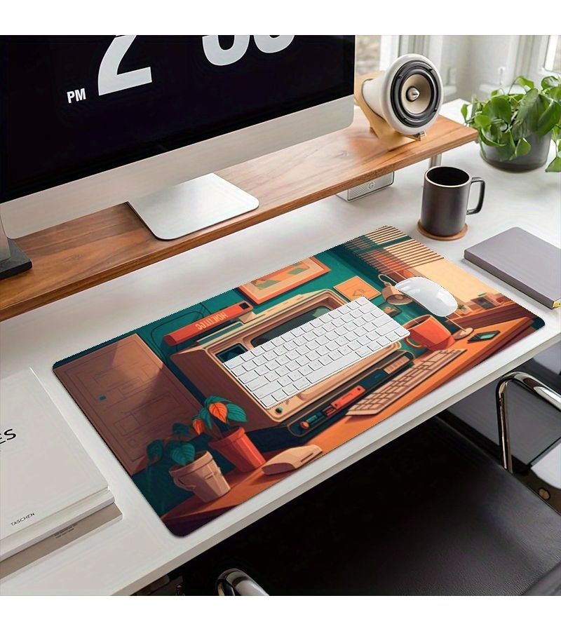 Retro TV Mouse Pad XXL 23.6x11.8inch Desk Mat For Computer Gaming Office - Image 2