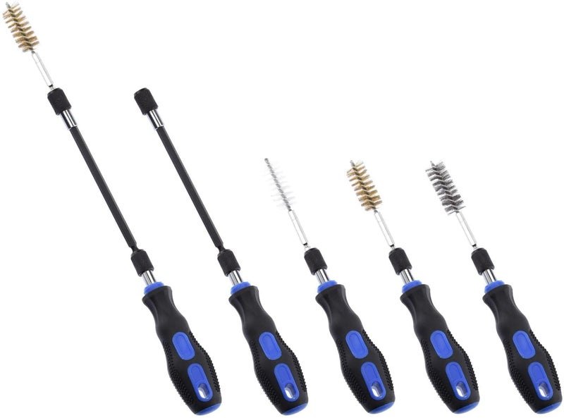 NEIKO 00325A Wire Brush Drill Attachments with 1/4-Inch Hex Shank, SAE and MM Brushes Assortment, Mountable on Power Drill or Die Grinder, 38-Piece Set - Image 3
