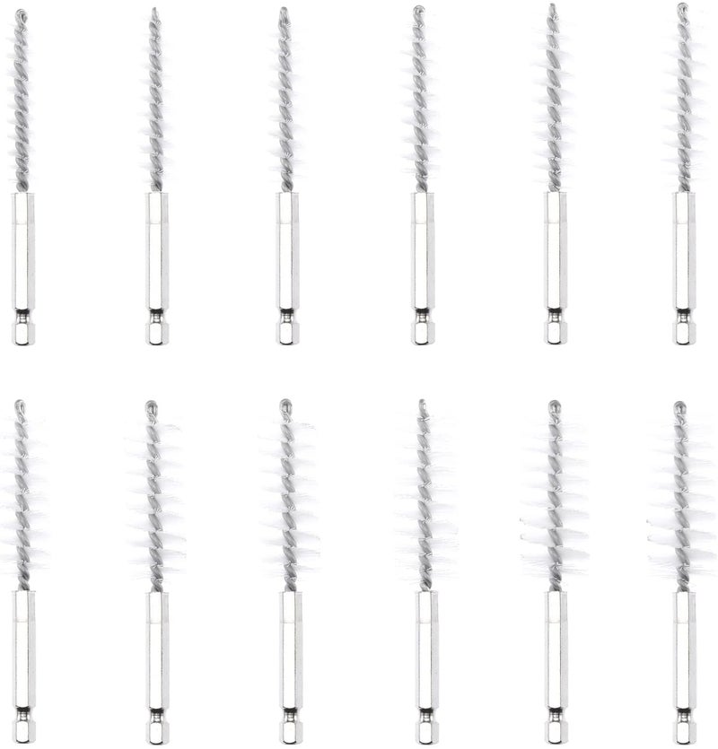NEIKO 00325A Wire Brush Drill Attachments with 1/4-Inch Hex Shank, SAE and MM Brushes Assortment, Mountable on Power Drill or Die Grinder, 38-Piece Set - Image 4