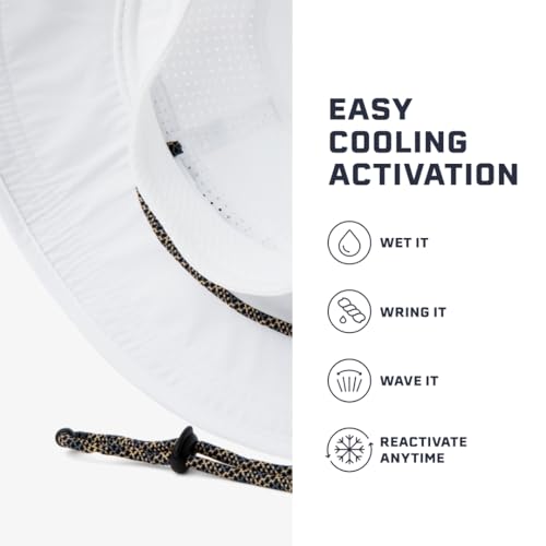 MISSION White Cooling UPF Boonie Hat - Unisex Sun Hat for Hiking, Beach & Fishing - Sweat & Water Activated Technology - Image 4
