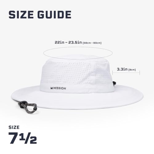 MISSION White Cooling UPF Boonie Hat - Unisex Sun Hat for Hiking, Beach & Fishing - Sweat & Water Activated Technology - Image 5