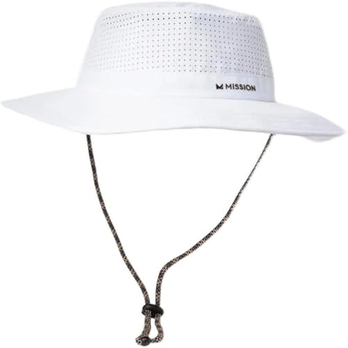MISSION White Cooling UPF Boonie Hat - Unisex Sun Hat for Hiking, Beach & Fishing - Sweat & Water Activated Technology - Image 1