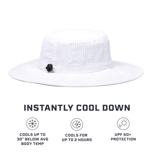 MISSION White Cooling UPF Boonie Hat - Unisex Sun Hat for Hiking, Beach & Fishing - Sweat & Water Activated Technology - Image 3