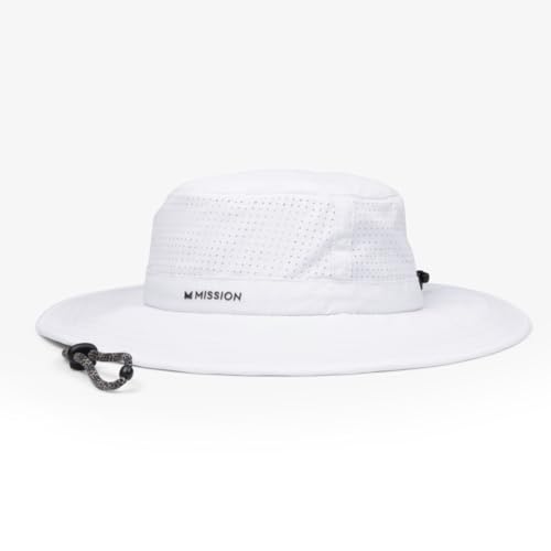 MISSION White Cooling UPF Boonie Hat - Unisex Sun Hat for Hiking, Beach & Fishing - Sweat & Water Activated Technology - Image 2