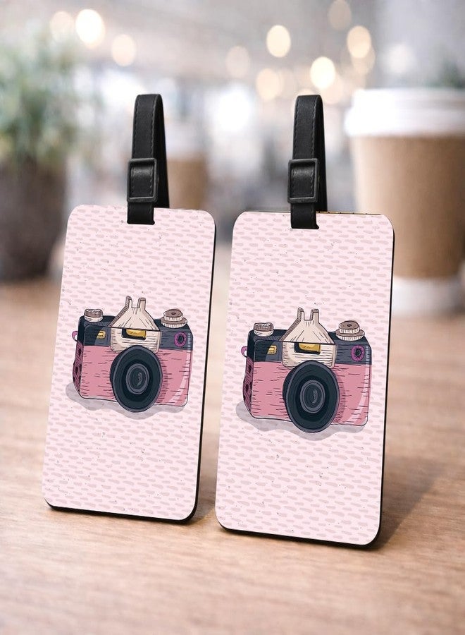 tinywalk مجموعة من قطعتين من بطاقات تعريف الحقائب الخشبية - تصميم مستوحى من أختام جواز السفر، 7 × 9.5 سم (2.75 × 3.75 بوصة)، حزام قابل للتعديل وإعادة الاستخدام، بطاقة تعريف للحقائب والأمتعة وحقائب السفر وحقائب الظهر - Image 3