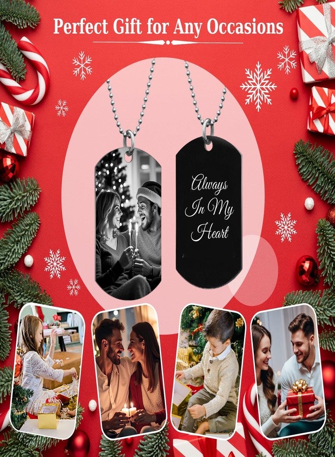 كوينبيري قلادة بصورة شخصية، قلادة مخصصة للرجال، قلادة تحمل صورة عسكرية، قلادة تذكارية، سلسلة وعد، هدايا مجوهرات للنساء والحبيب - ذكرى زواج، عيد الحب، عيد الميلاد - Image 3