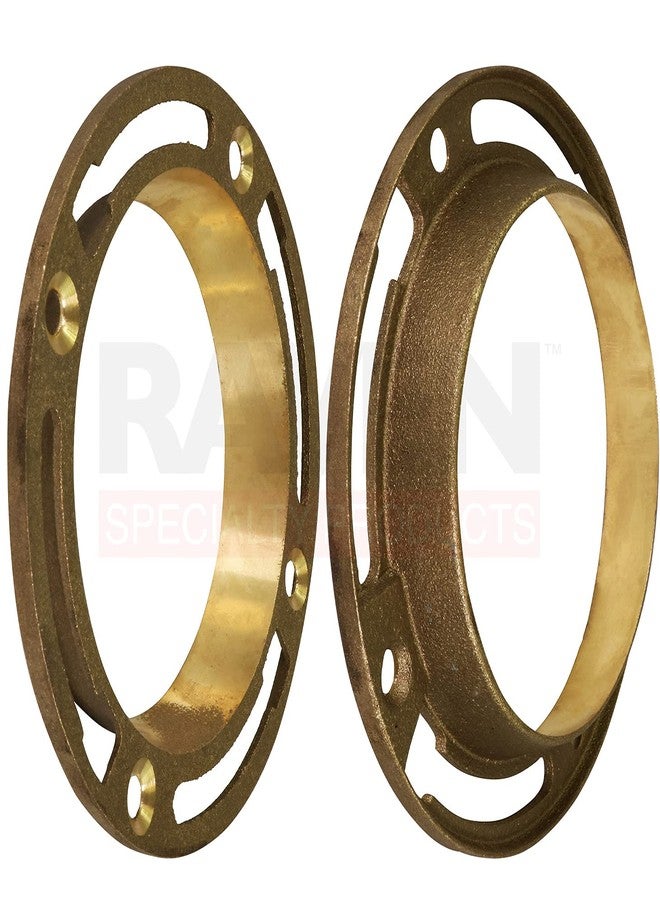 Raven CSUGE622 Closet Flange with Four Mounting Slots, 4 Inch Deep, Solid Brass, 4 - Image 2