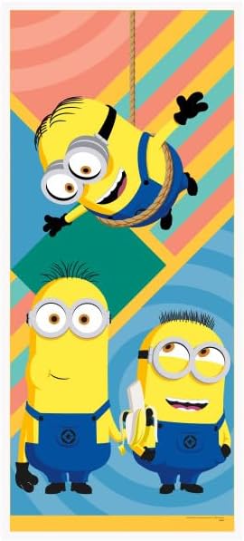 Unique Despicable Me Birthday Party Supplies Bundle includes 1 Happy Birthday Banner 1 Plastic Door Poster 3 Hanging Swirl Decorations 1 Dinosaur Sticker Sheet - Image 4