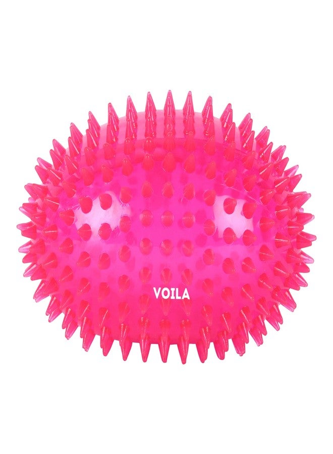 Voila Spiky Rubber Dog Toy, Durable & Chew-Resistant Pet Toy for Dogs, Non-Toxic, Safe & Bouncy Fetch Toy for Medium, Large & Extra Large Dogs (Pack of 2) Pink - Image 2