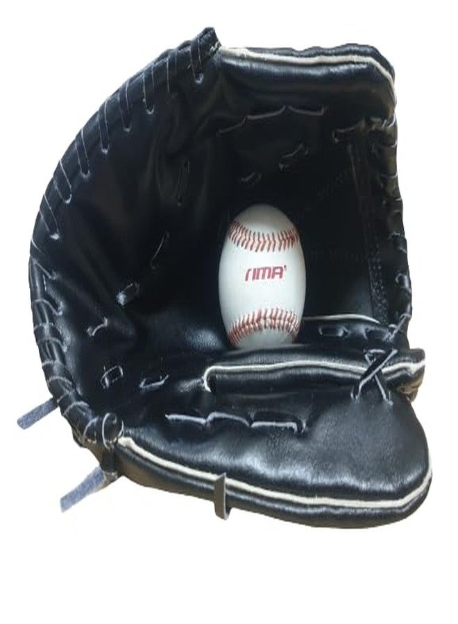 Tima Baseball + Softball Gloves - Field Master Adult + Youth Baseball + Softball Gloves Left Hand Gloves - Infield + Outfield Mitts (Black) - Image 4