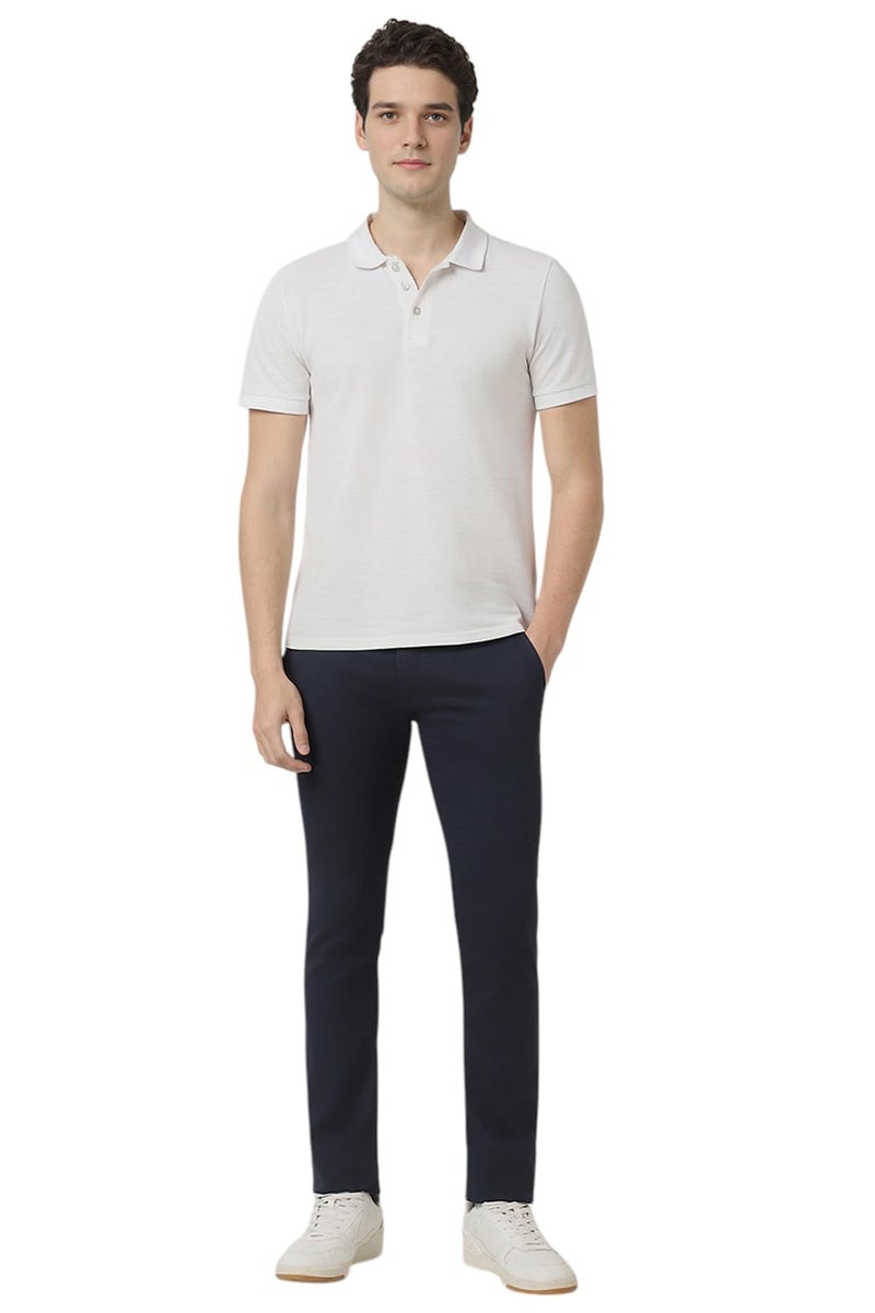 Peter England Men Mid Rise Skinny Casual Pants (PCTFSSKFB41928_Navy, 32) - Image 2