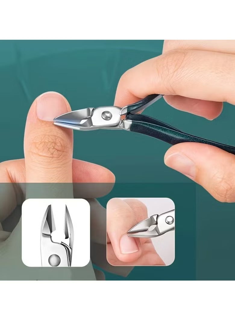 اترجسز المهنية 7 / 10 / 12 / 18 قطعة مجموعة العناية بالأظافر مسمار كليبرز الفولاذ المقاوم للصدأ مجموعة مانيكير مانيكير مجموعة مع حقيبة - Image 3