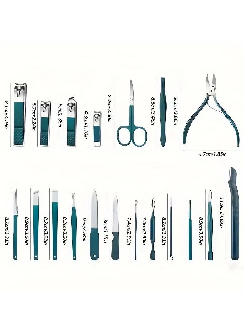 اترجسز المهنية 7 / 10 / 12 / 18 قطعة مجموعة العناية بالأظافر مسمار كليبرز الفولاذ المقاوم للصدأ مجموعة مانيكير مانيكير مجموعة مع حقيبة - Image 5