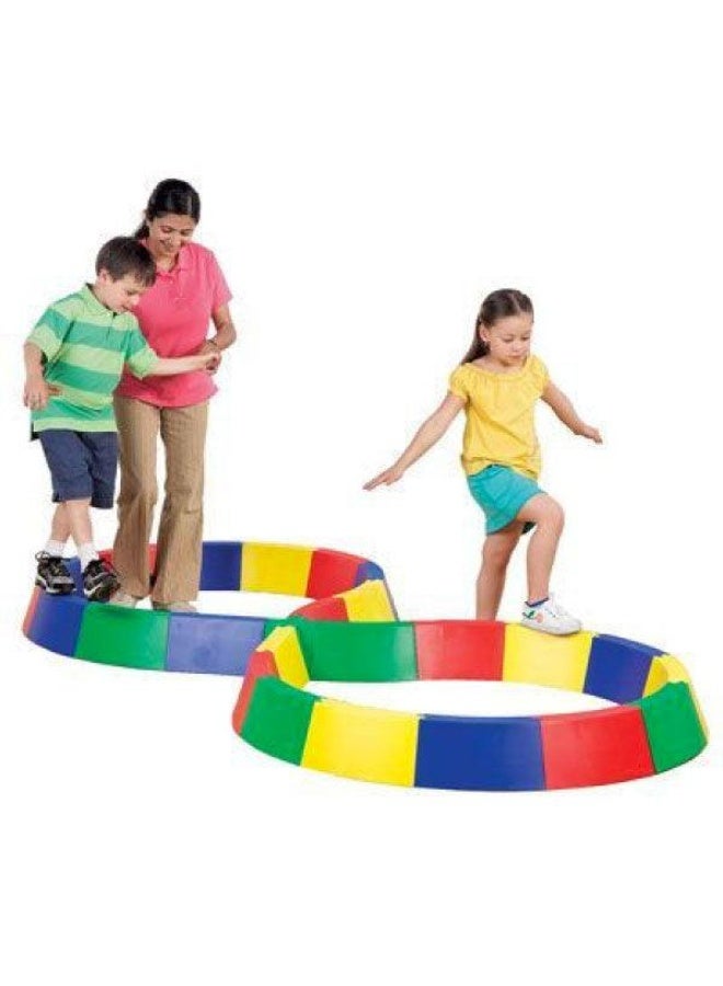 Curved Walking Board Balance Beam Sensory Motor Skills Training Set Non-Slip Walking Path for Kids Multicolor