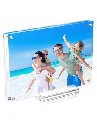 JUOIFIP Acrylic Picture Frame 810 Clear Double Sided Magnetic Photo Frame  Frameless Baby Friend Family Picture Desktop Display with Support Stand and Gift Boxes Pack of 1 - pzsku/ZA88CC642C62B15639A96Z/45/1749490238/f81b91eb-2a37-409e-8265-b330a6e0f297