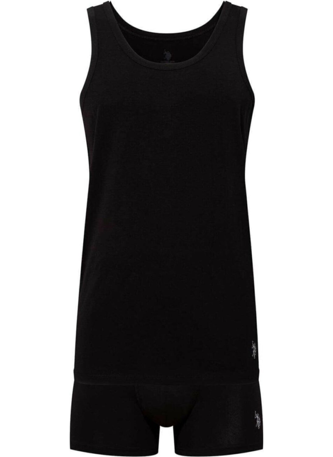 U.S. Polo Assn. 80088 Men's Singlet Boxer Black Set  - Image 4