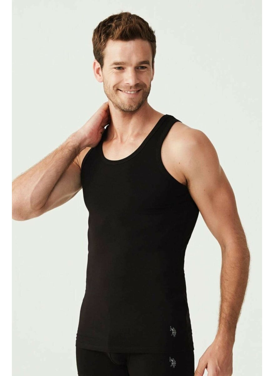 U.S. Polo Assn. 80088 Men's Singlet Boxer Black Set  - Image 1