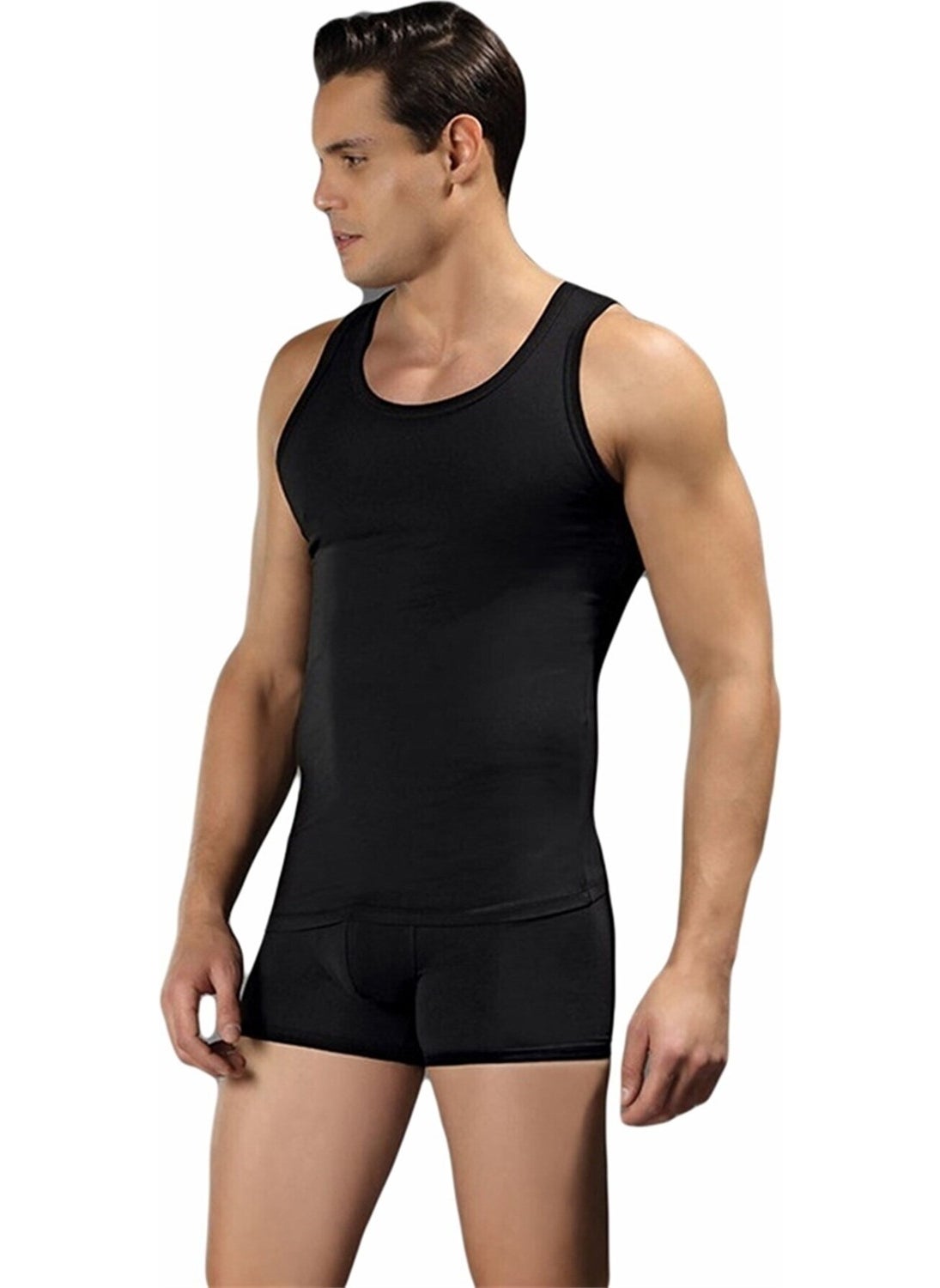 U.S. Polo Assn. 80088 Men's Singlet Boxer Black Set  - Image 5