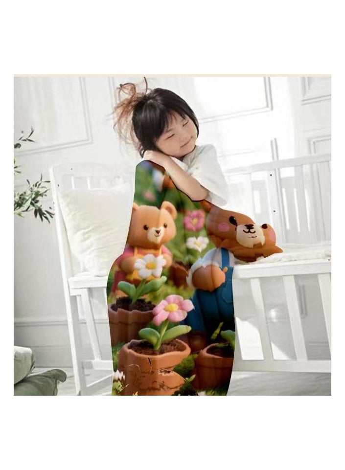 general Flannel thin blanket (warm and comfortable, suitable for sleep, gaming, dust removal and sandproof) 150cm*200cm - 519 - Image 1