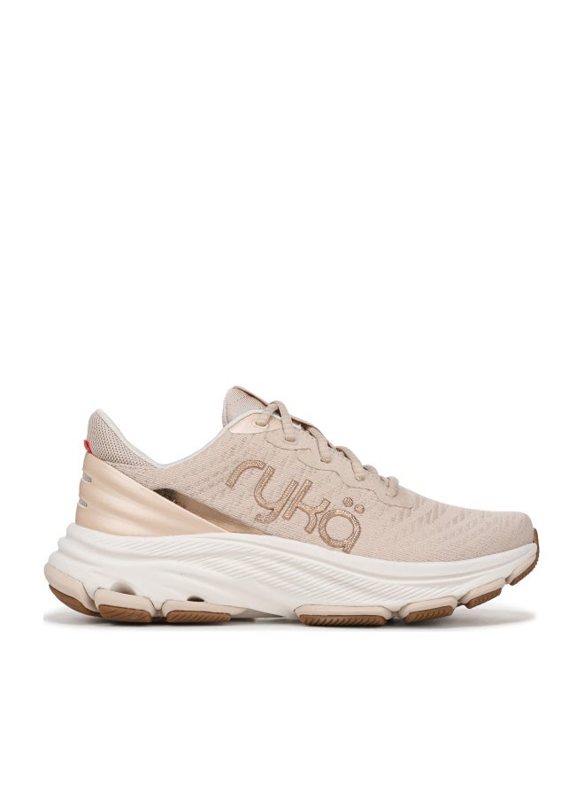 Ryka Womens Devotion X Max RS Walking Shoes Beige Metallic Mesh Fabric 5 M - Image 1