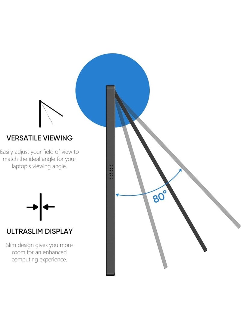 Portable Monitor with Kickstand – Ultra Slim 14" FHD 1080P – Lightweight Second Screen for Laptop, Phone & Gaming - Image 3