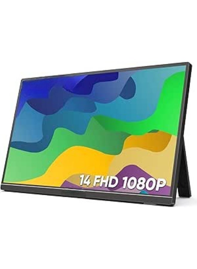 Portable Monitor with Kickstand – Ultra Slim 14" FHD 1080P – Lightweight Second Screen for Laptop, Phone & Gaming - Image 1