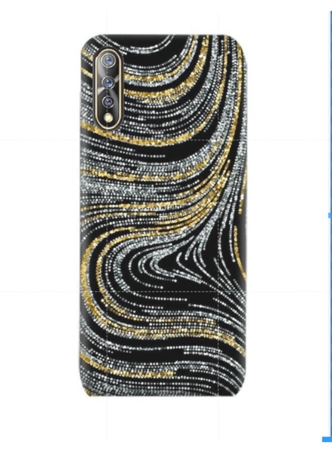 إيه إم سي ديزاين غطاء حماية واقٍ لهاتف فيفو S1 مزين بنمط نسيجي فاخر بنقشة دوامات