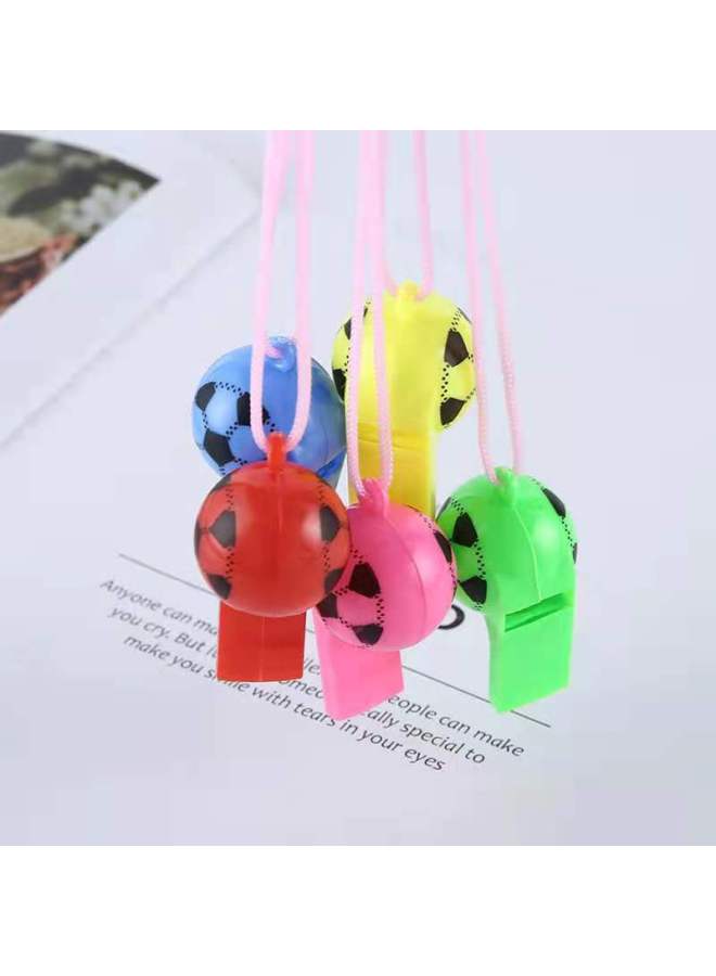 Sporting Goods Children With Rope Plastic Football Whistle World Cup Referee Send Rope-Color:Smiley - Image 5