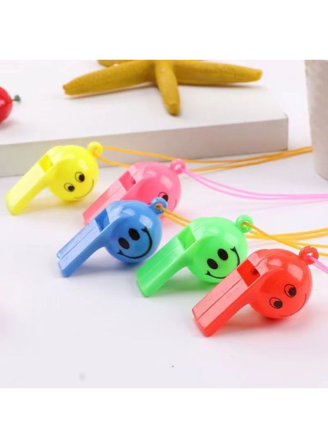 Sporting Goods Children With Rope Plastic Football Whistle World Cup Referee Send Rope-Color:Smiley - Image 1