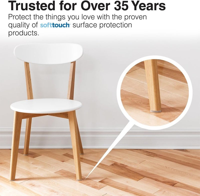 SoftTouch وسادات أثاث من الفelt ذاتية اللصق الثقيلة 1 جولة SoftTouch لحماية الأسطح من الخدوش والأضرار بيج 16 حزمة - Image 3