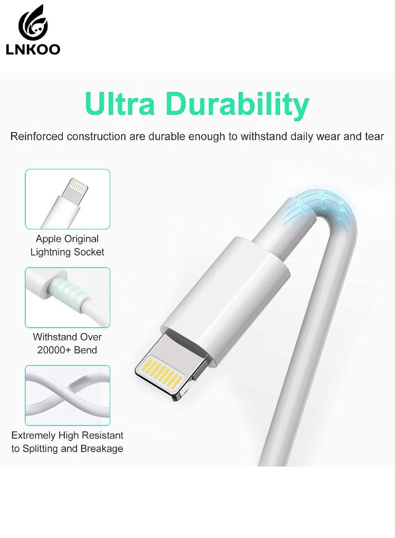 كابل USB-C إلى Lightning بطول 1 متر – أبيض – يدعم شحن سريع حتى 30 واط