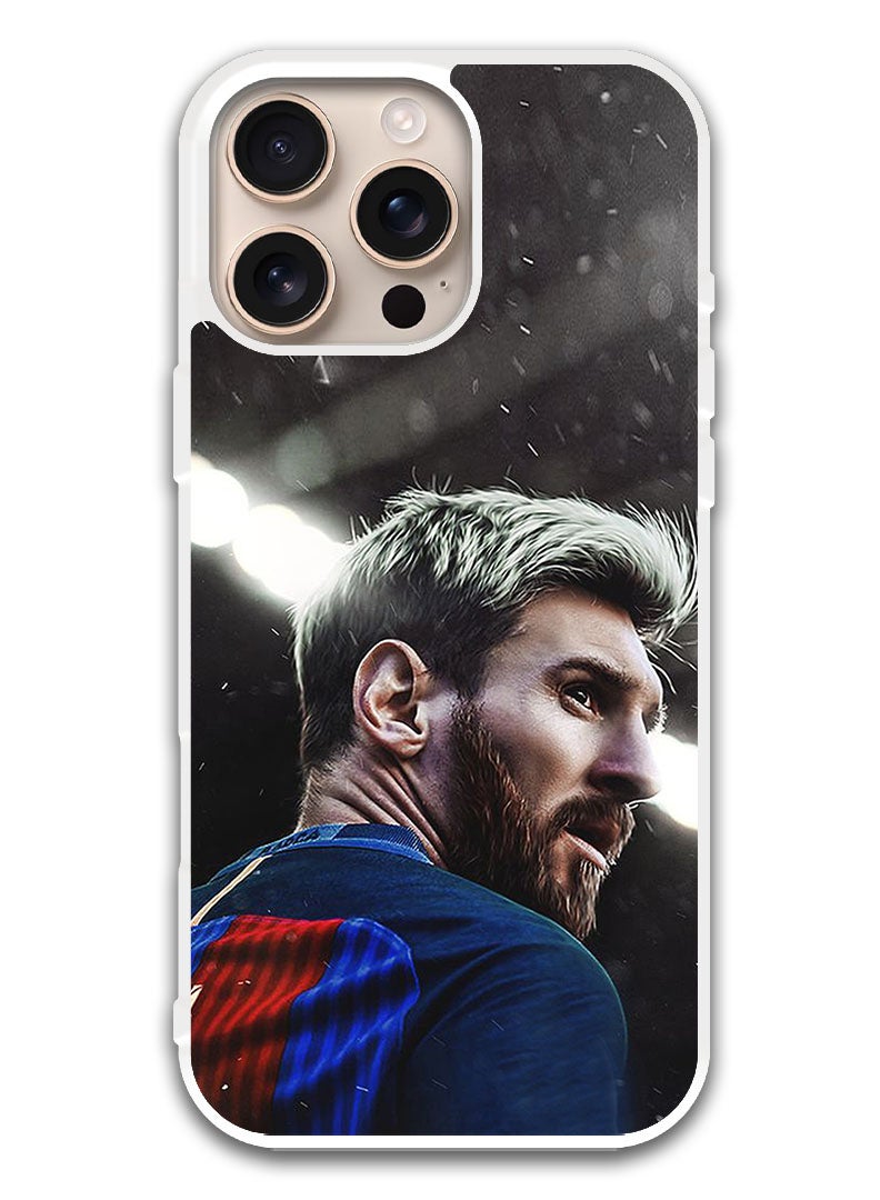 Theodor Protective Case Cover For APPLE IPHONE 16 Pro Messi (4) (White Bumper) - Image 1